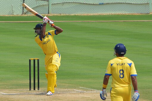 File image of Baba Aprajith in action in the Vijay Hazare Trophy (L). (Getty Images)