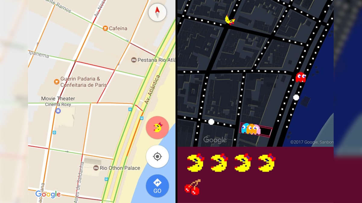 Google Maps PacMan Doodle Game 