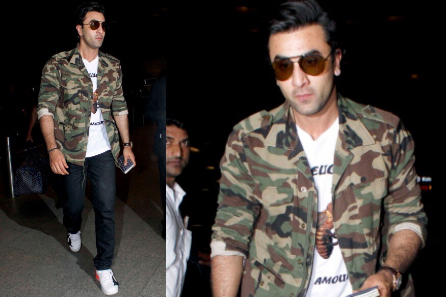 Ranbir Kapoor step out in style at the airport | Filmfare.com