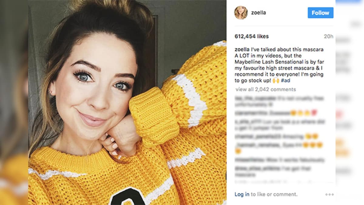 British YouTuber Zoella Tops Forbes' List of Beauty Influencers News18