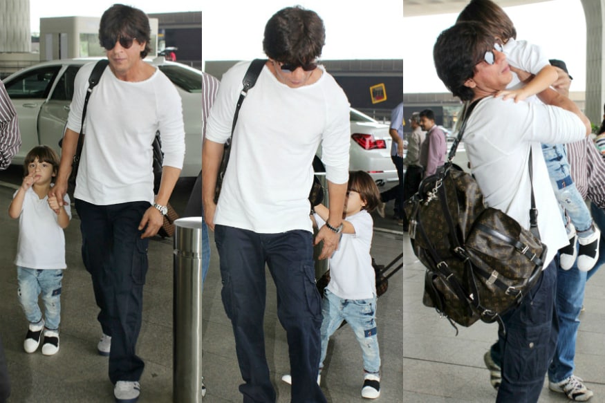 Photos: Shah Rukh Khan and Anushka Sharma at Mumbai airport