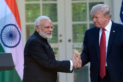 File photo of Prime Minister Narendra Modi and US President Donald Trump. (Image: AP)