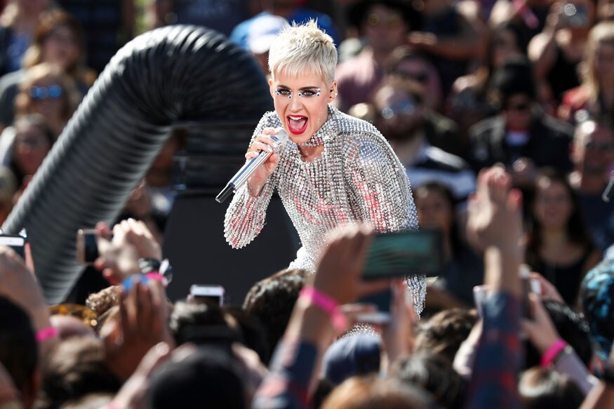 Katy Perry performs during 'Katy Perry - Witness World Wide' exclusive YouTube Livestream Concert at Ramon C. Cortines School of Visual and Performing Arts on Monday, June 12, 2017, in Los Angeles. (Image: AP)