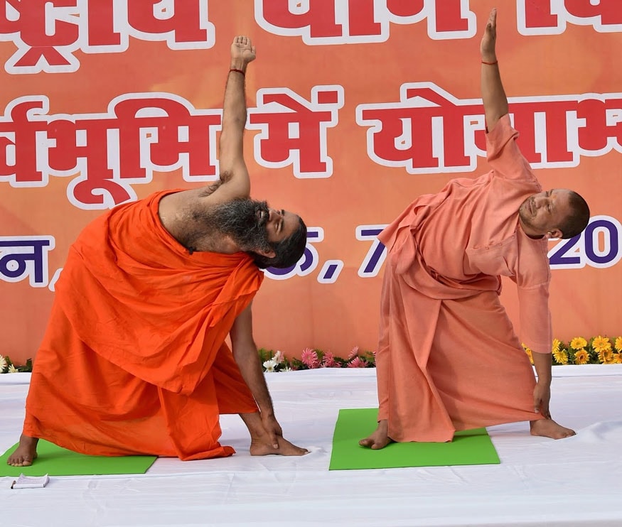 Image result for yogi adityanath does yoga