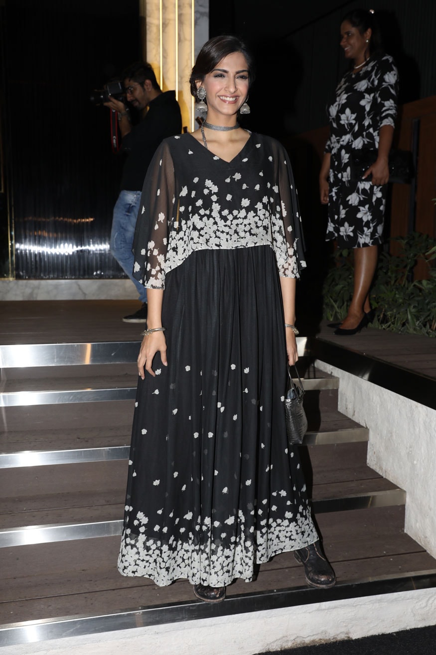 Sonam Kapoor arrives at the opening of restaurant 'Arth'.