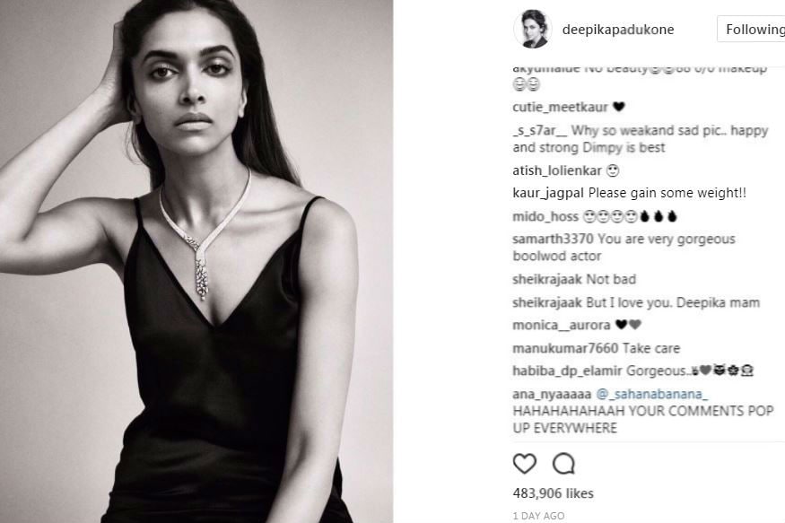 Deepika Padukone Trolled On Instagram For Being Too Skinny