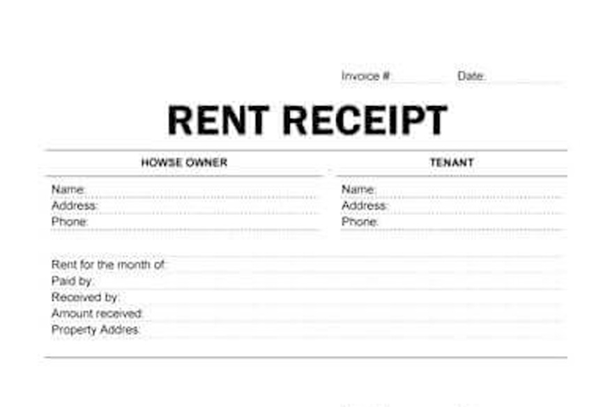 house rent receipt india