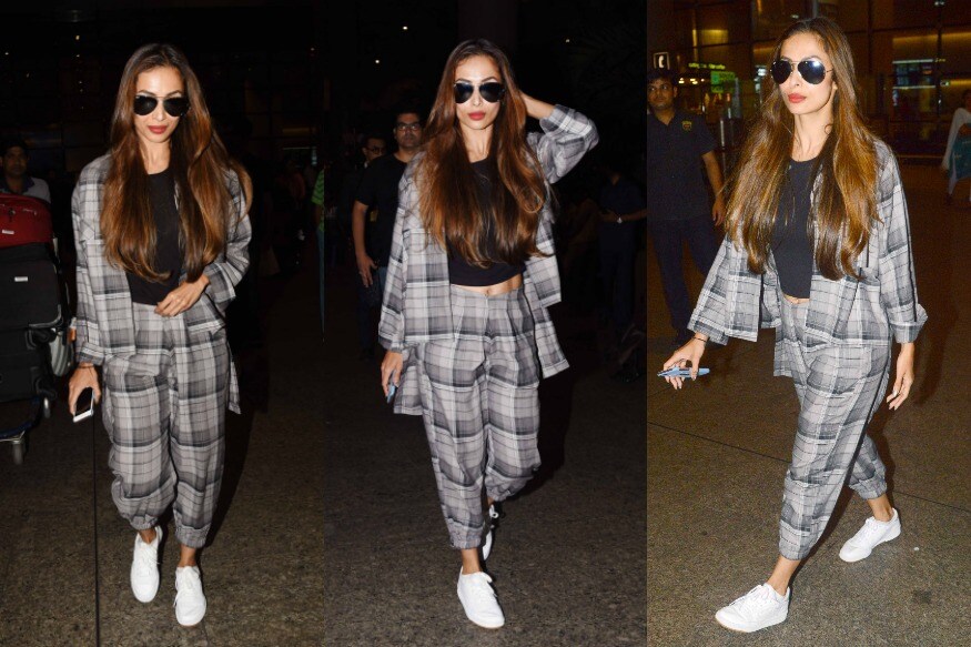 (Photo: Malaika Arora at the Mumbai airport/Yogen Shah)