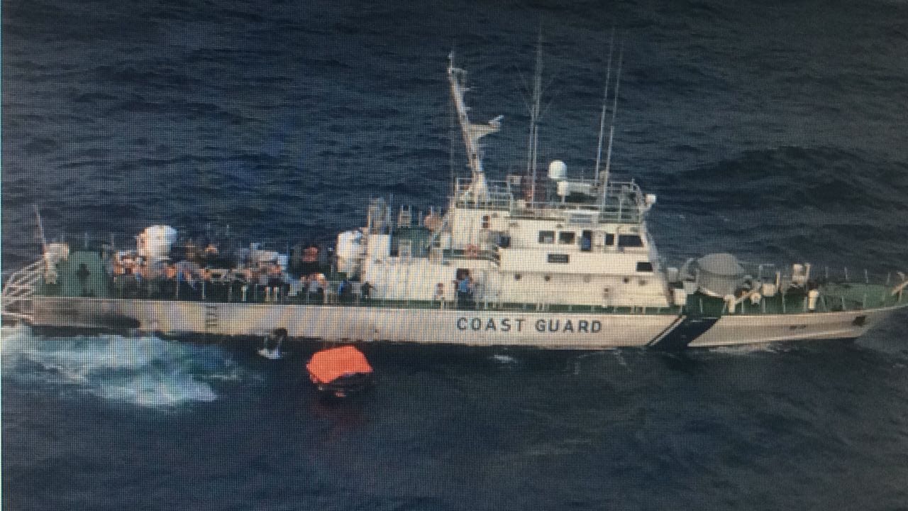 Rescue On The High Seas Coast Guard Saves 11 Crew Of Sinking Ship News18