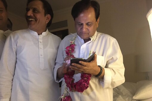 Ahmed Patel, the political advisor to Sonia Gandhi, clinched victory early Wednesday morning.  (Photo credit: Pallavi Ghosh) 