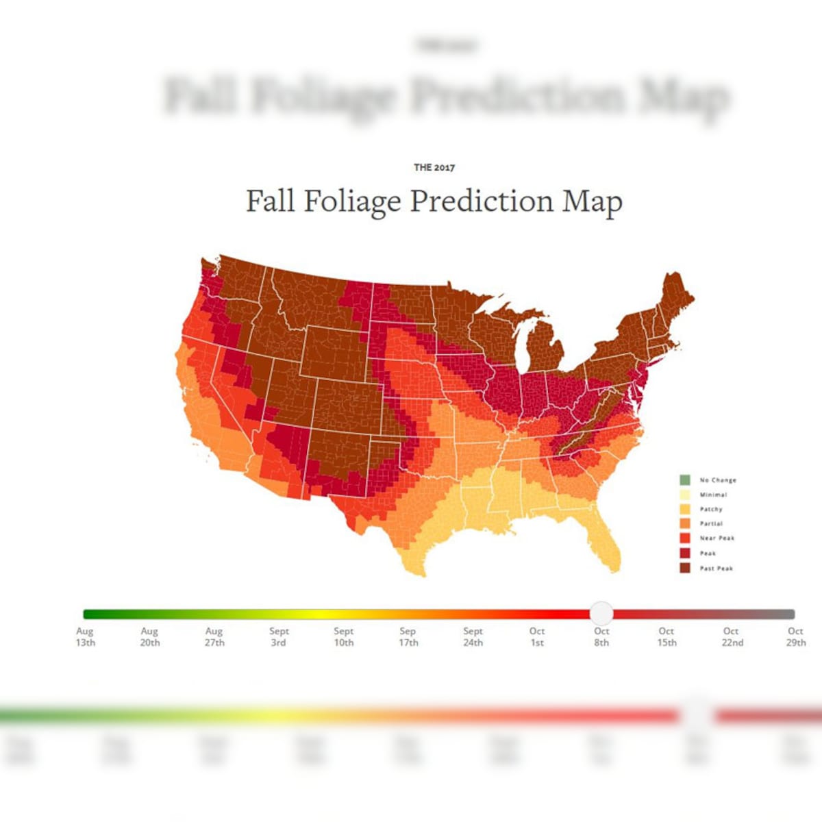 Interactive Fall Color Map New Interactive Map Tells You When The Leaves Are At Their Most Colorful In  Us This Fall