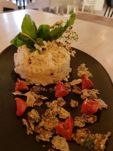 Sago risotto with leaves and Parmesan crisps as part of Cafe Tesu's Navratri menu (Image courtesy: Cafe Tesu)
