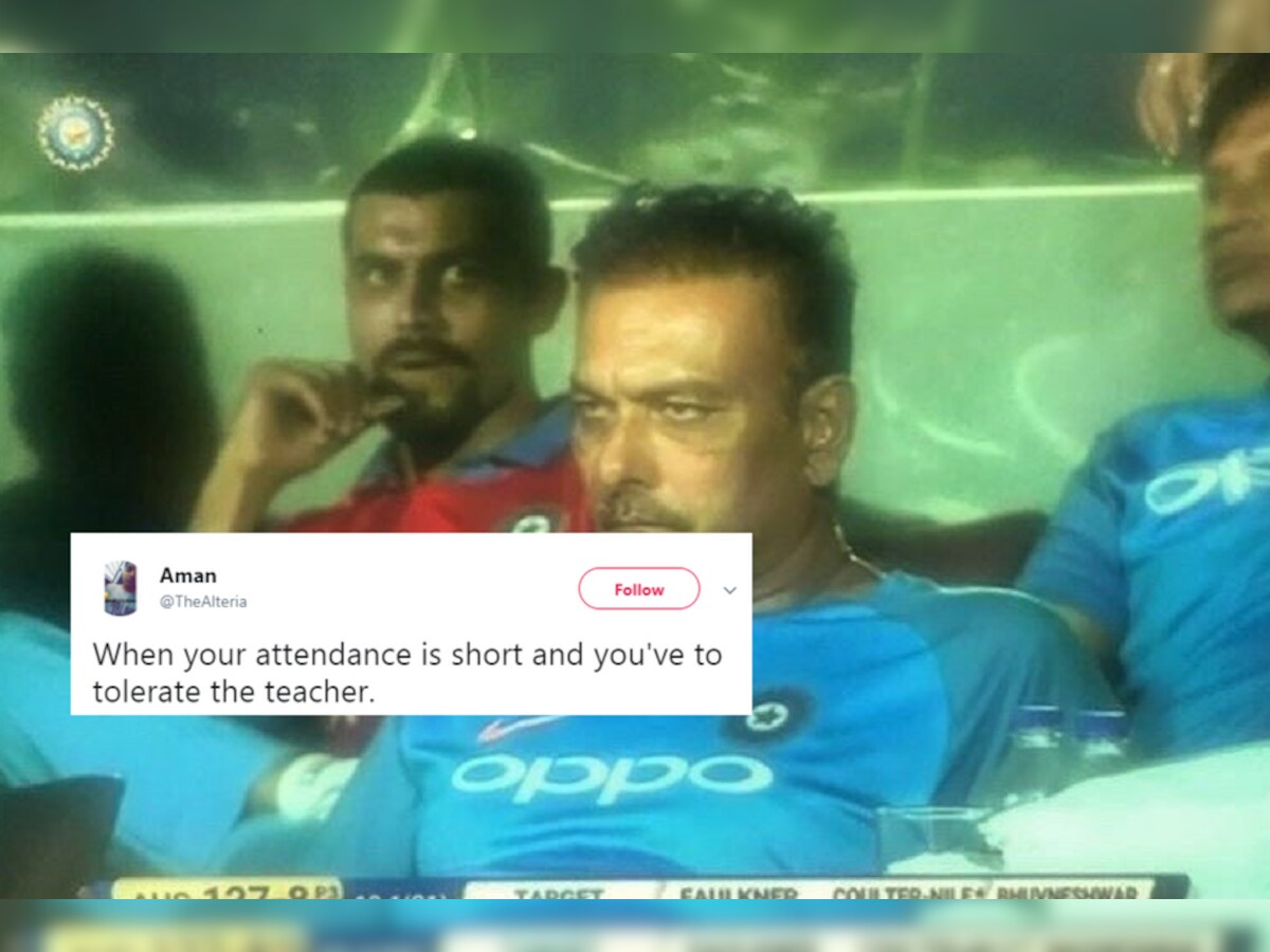 This Picture Of 'Grumpy' Ravi Shastri Is The Latest Meme Rage