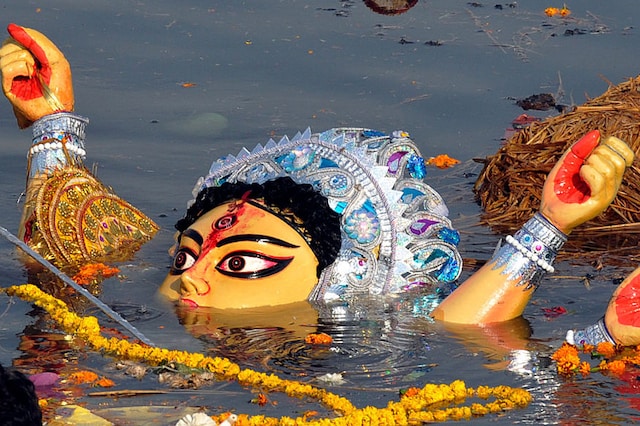 File photo of Durga idol immersion during Durga Puja. Representative image.