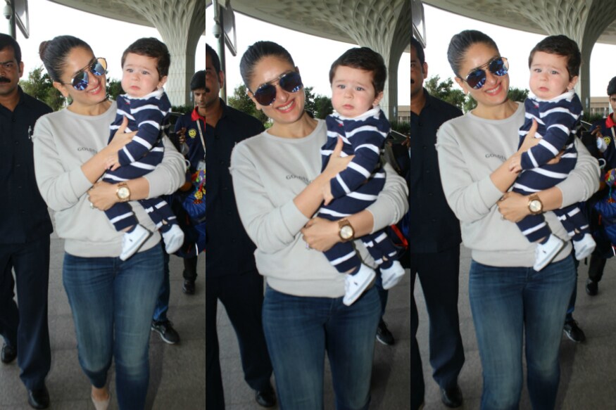 Taimur Cries At The Airport; Kareena Tries To Cheer Him Up - News18