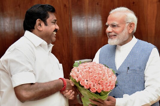 File image of Prime Minister Narendra Modi with Tamil Nadu Chief Minister E Palaniswami. (PTI)