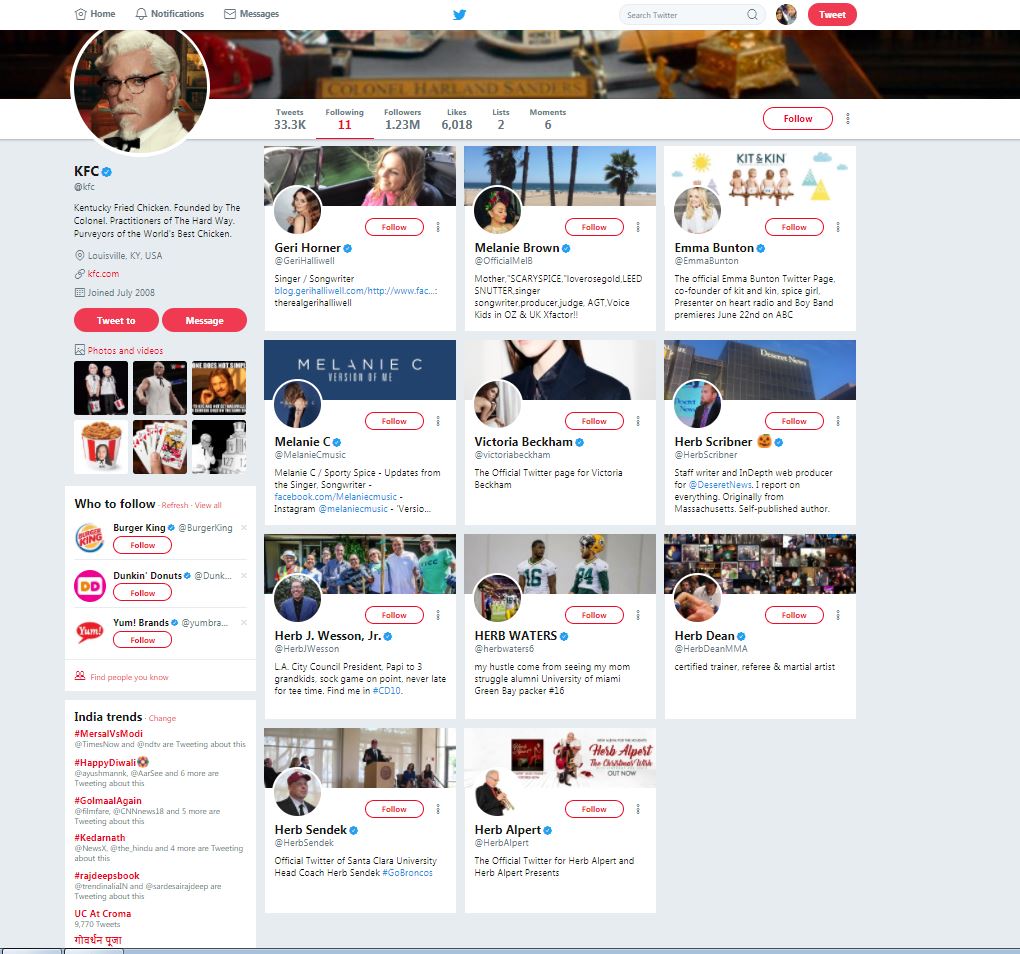 Kfc Follows Only 11 People On Twitter Here S The Reason Why Kfc Follows Only 11 People On Twitter Here S The Reason Why