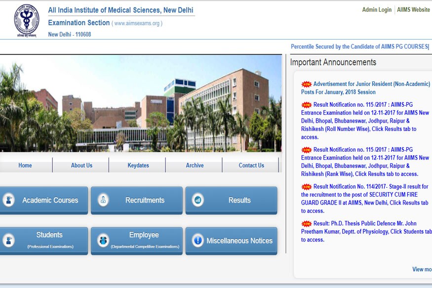 Aiims Jan 2017 Application Form Aiims Jan 2017 Application Form, Aiims 194 Junior Resident Na Posts For January 2018 Session Apply Before 9th December 2017 News18, Aiims Jan 2017 Application Form