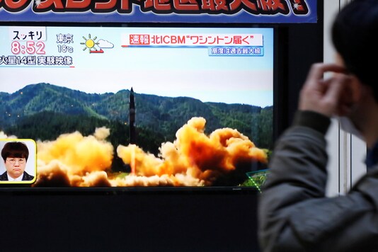 A man looks at a street monitor showing a news report about North Korea's missile launch, in Tokyo, Japan. (Reuters) A man looks at a street monitor showing a news report about North Korea's missile launch, in Tokyo, Japan. (Reuters)