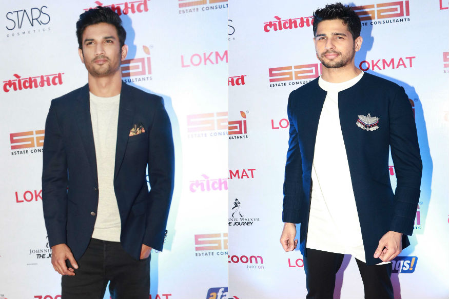 (Photo: Sushant Singh Rajput and Siddharth Malhotra at Lokmat Style Awards 2017/ Yogen Shah)
