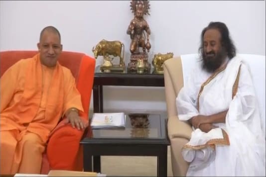 Sri Sri Ravi Shankar met Uttar Pradesh Chief Minister Yogi Adityanath on Wednesday. Sri Sri Ravi Shankar met Uttar Pradesh Chief Minister Yogi Adityanath on Wednesday.