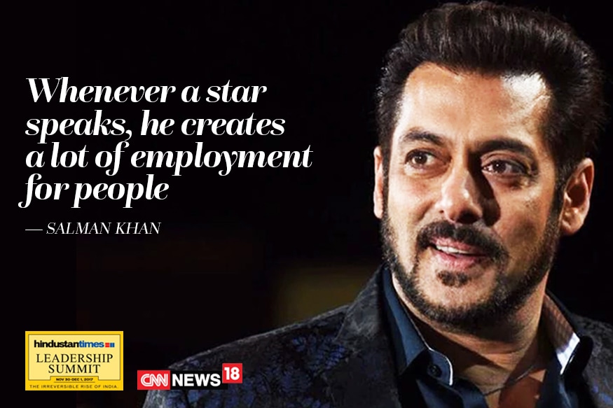 Top Quotes From Salman Khan at HT Leadership Summit 2017 News18