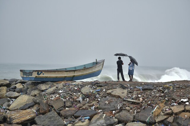 The IMD has issued a warning of heavy rains with winds blowing at the speed of over 110 kms on June 13 and 14 in coastal areas of Saurashtra and Kutch. (AP)