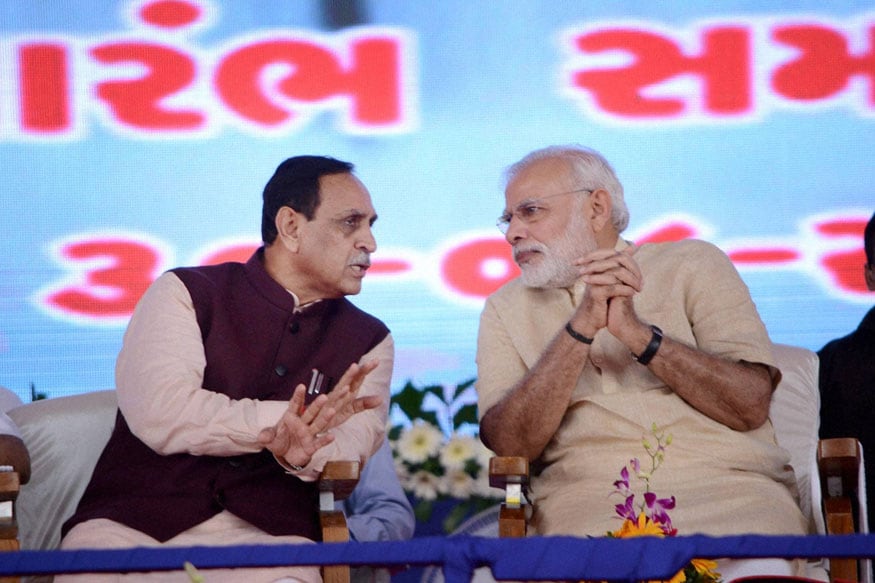 Image result for pm modi and cm rupani