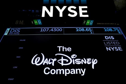 A screen shows the trading info for The Walt Disney Company company on the floor of the New York Stock Exchange (NYSE) in New York, U.S. (Image: Reuters)