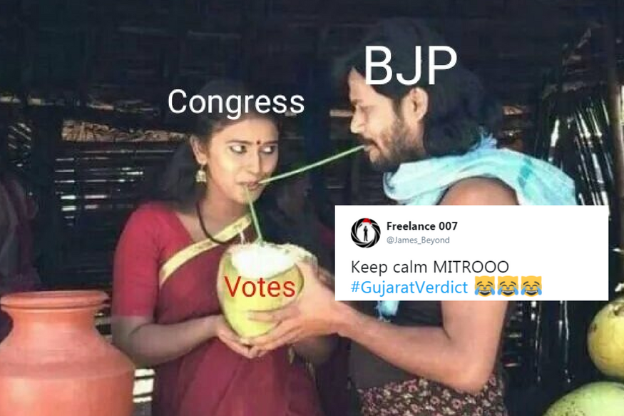 Twitter Erupts With Jokes As BJP Wins Gujarat Elections - News18