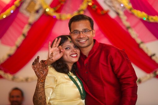 Prashant and Niti at their wedding.