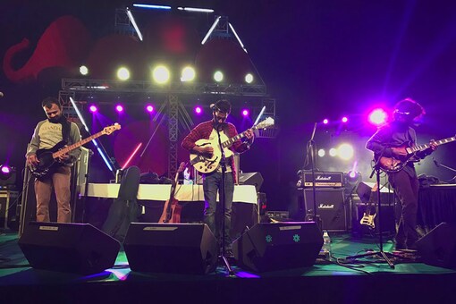 Parvaaz, a Bangalore-based rock band performing on stage. (Representative image)