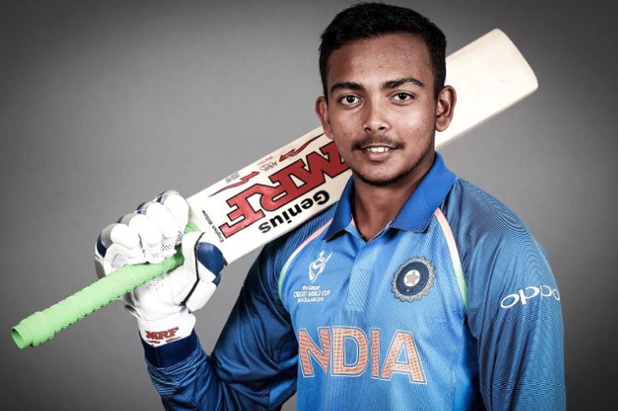 prithvi shaw jersey number