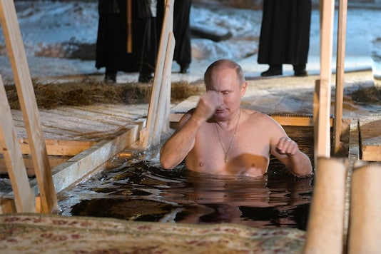 Putin Takes Dip in Icy Lake to Mark the Baptism of Jesus Christ