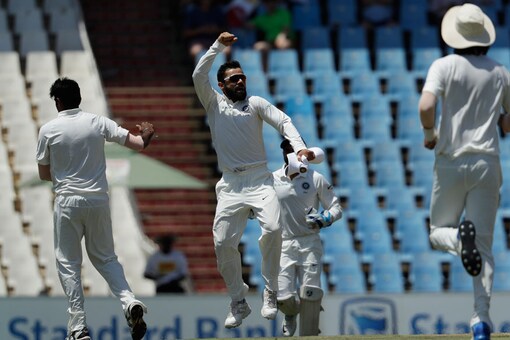 Virat Kohli celebrates the fall of a South African wicket at Centurion (AP Photo)