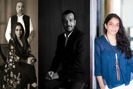 (Photo: Designers (Left to right) Rimple and Harpreet Narula, Amit Aggarwal and Anavila Misra/ Elevate Promotions)