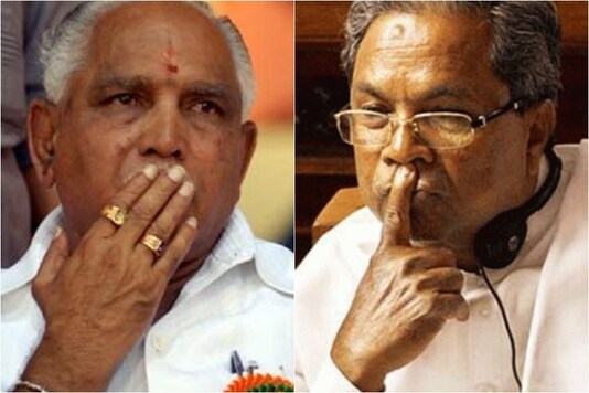 File photos of Karnataka CM BS Yediyurappa (L) and  Congress leader Siddaramaiah.  