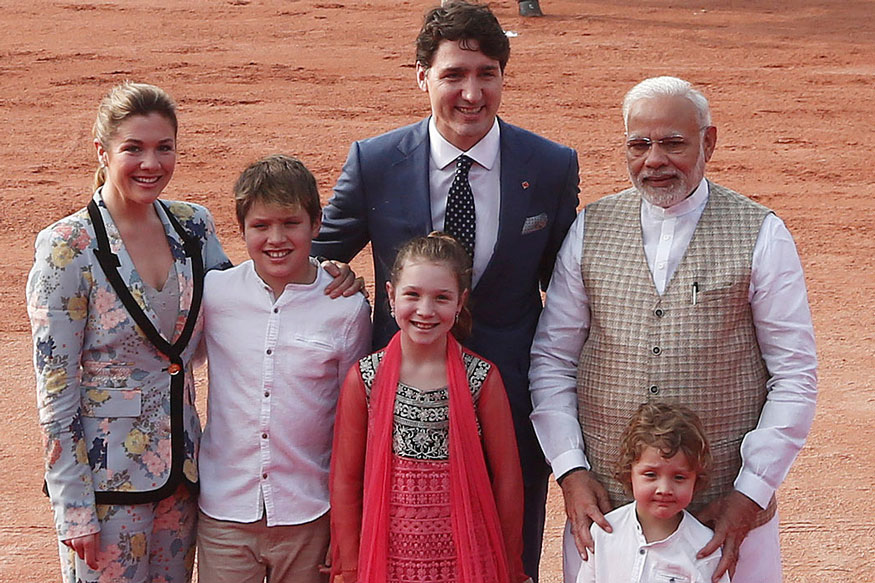 Narendra Modi Welcomes Canadian Pm Trudeau With A Hug