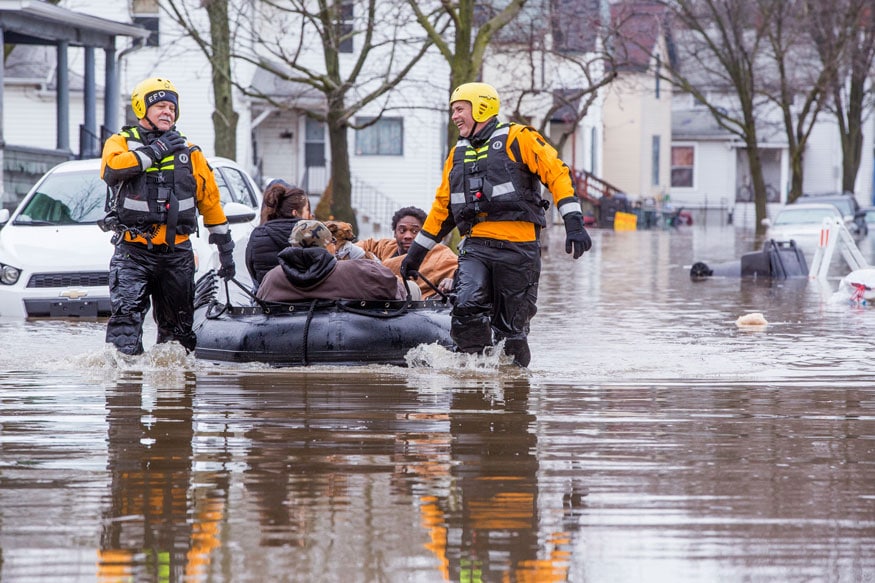 Heavy Rains, Melting Snow Cause Flooding in the US Midwest