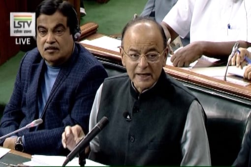 Finance Minister Arun Jaitley presenting the budget in parliament on Thursday.