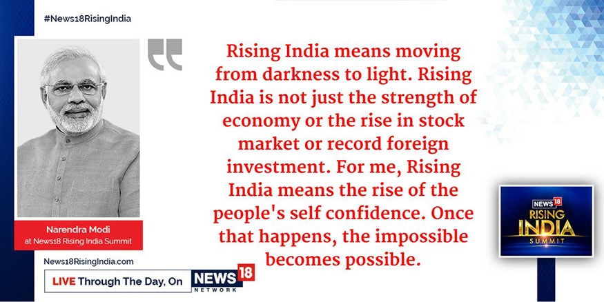 PM Modi at the News18 Rising India Summit: Highlights - News18