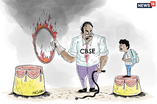 Leaking Ship, Squished Kids and Sleepy Javadekar: The Circus of CBSE Exams in Cartoons Leaking Ship, Squished Kids and Sleepy Javadekar: The Circus of CBSE Exams in Cartoons