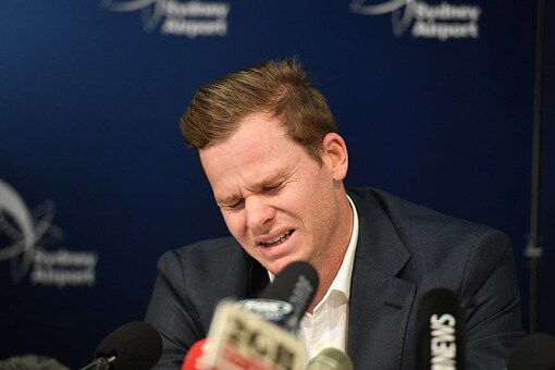 Steve Smith break down during conference. (AFP Image)