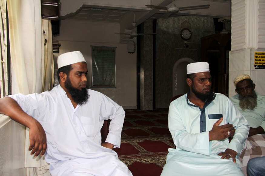 Ramees and Farwin, two Islamic clerics who allege they were beaten by Sri Lankan police inside the Hijrapura Mosque during anti-Muslim riots speak during an interview with Reuters in Digana