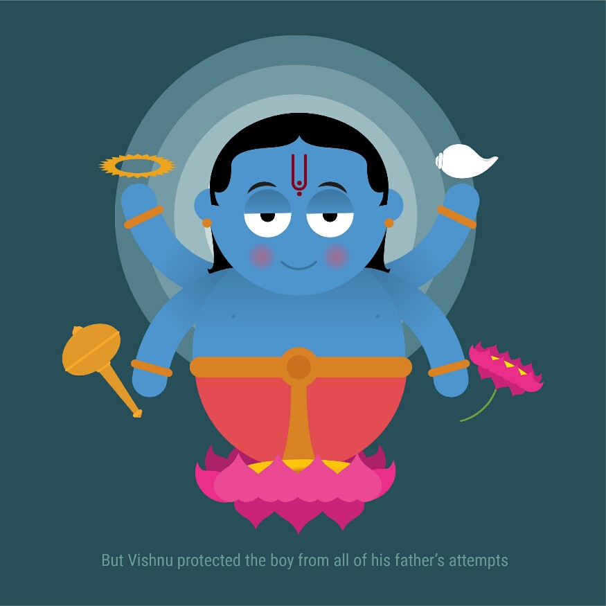 But Vishnu protected the boy from all of his father's attempts. (Network18 Creative)