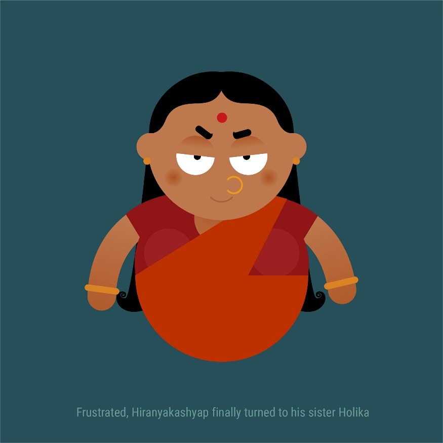 Frustrated, Hiranyakashyap finally turned to his sister Holika. (Network18 Creative)