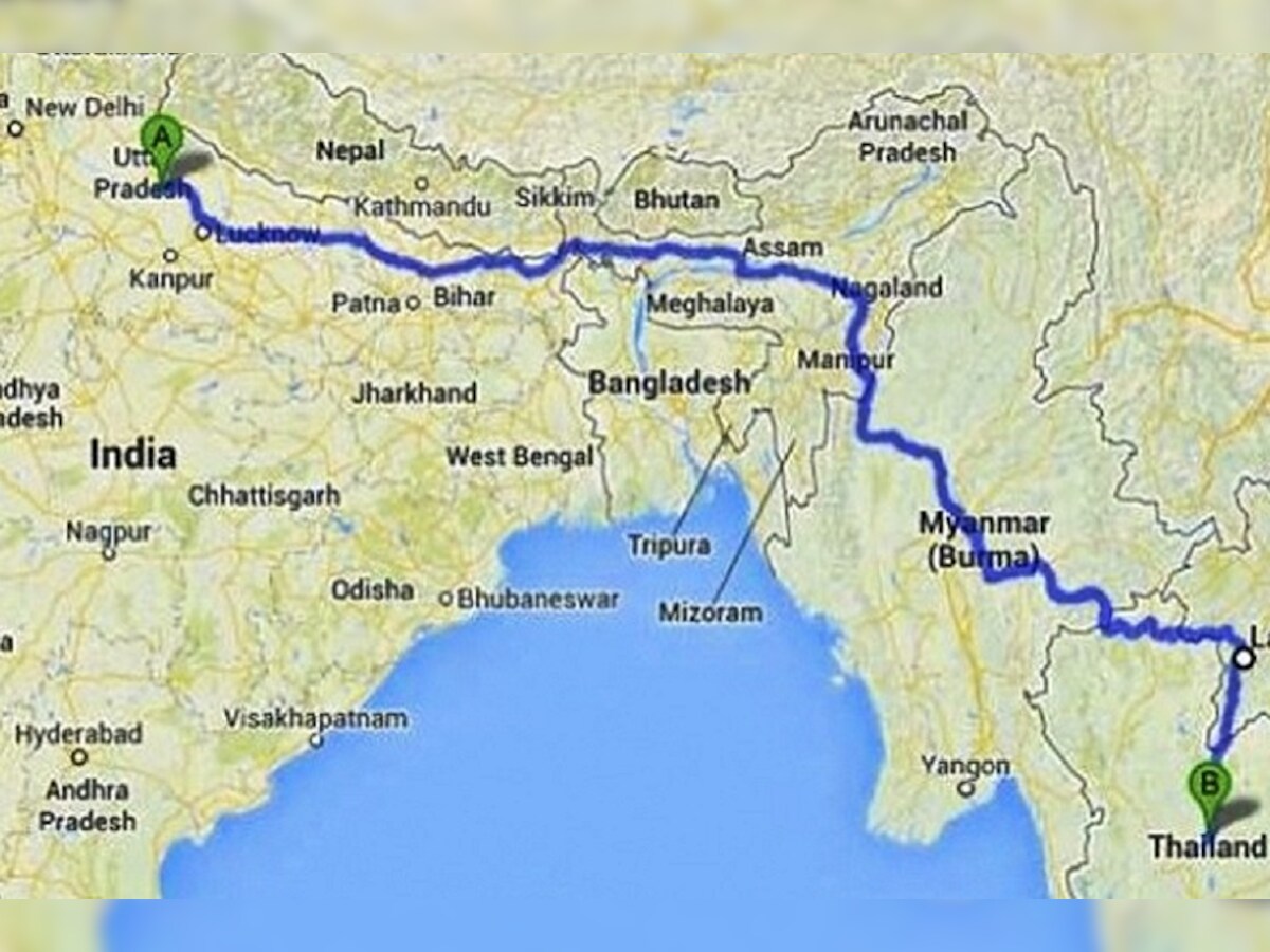 India To Thailand Map Nhai Inks Pact For Maiden Rs 1,177 Crore India-Myanmar-Thailand Trilateral  Highway International Project