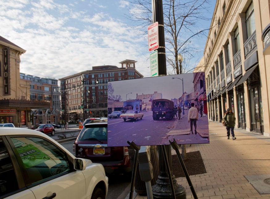 on a easel at the present day location on 14th street near park