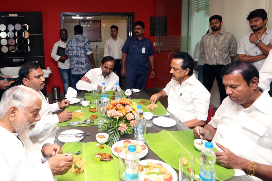 Image result for Telangana CM met Tamilnadu DMK Party Leaders