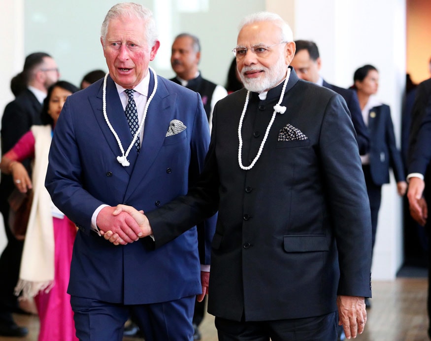 Britain's Prince Charles and India's Prime Minister Narendra Modi visit the Science Museum in London. (Image: AP)